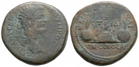 Roman Provincial
CAPPADOCIA. Caesaraea-Eusebia, Septimius Severus (193-211 AD) 
AE Tetrassarion (29.2mm, 17.2g) 
Obv: AY KAI Λ CЄΠTI CЄOYHPOC Laureate...