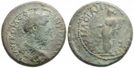 Roman Provincial 
PONToS, Amasea, Commodus (177-192 AD)
AE Bronze (32.7mm, 24.1g)
Obv: Μ ΑVΡ ΚΟΜOΔ ΑΝΤΩΝ СЄΒ. Laureate and cuirassed bust right.
Rev: ...