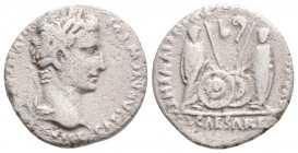 Roman Imperial
Augustus (27 BC-14 AD) Lugdunum
AR Denarius (17.5mm, 3.3g)
Obv: CAESAR AVGVSTVS DIVI F PATER PATRIAE, Laureate head right.
Rev: C L CAE...