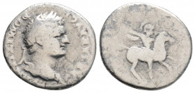 Roman Imperial
Domitian, As Caesar (69-81 AD) Rome
AR Denarius (17.4mm, 3g)
Obv: Laureate head right 
Rev: COS V in exergue, soldier on horseback rear...