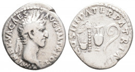 Roman Imperial
Nerva (96-98 AD) Rome 
AR denarius (17.9mm, 3g)
Obv: IMP NERVA CAES AVG P M TR POT, laureate head of Nerva right.
Rev: COS III PATER PA...