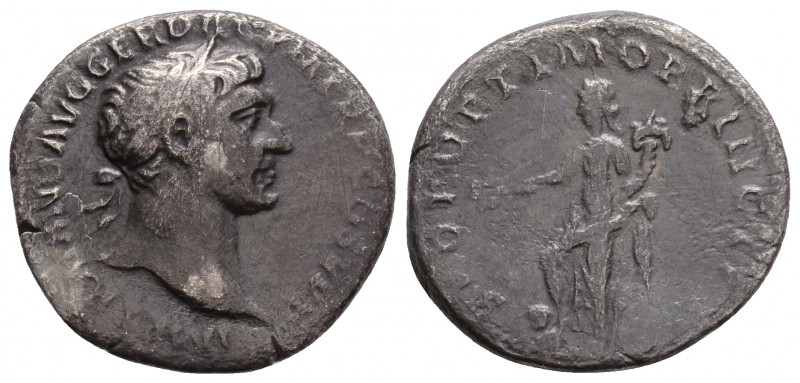 Roman Imperial
Trajan (98-117 AD) Rome
AR Denarius (18.5mm, 2.9g)
Obv: IMP TRAIA...