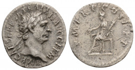 Roman Imperial 
Trajan (98-117 AD) Rome
AR Denarius (18.5mm, 2.99g)
Obv: IMP CAES NERVA TRAIAN AVG GERM. Laureate head right.
Rev: P M TR P COS II P P...