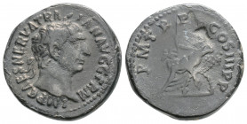 Roman Imperial
Trajan (98-117 AD) Rome
AR Denarius (19.1mm, 4.2g)
Obv: IMP CAES NERVA TRAIAN AVG GERM, laureate head right.
Rev: P M TR P COS IIII P P...