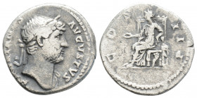 Roman Imperial
Hadrian (117-138 AD) Rome
AR Denarius (19mm, 2.9g)
Obv: HADRIANVS AVGVSTVS Laureate head of Hadrian to right, with slight drapery on hi...