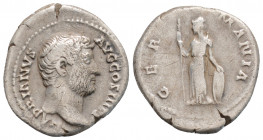 Roman Imperial
Hadrian (130-133 AD) Rome
AR Denarius (19.2mm, 3g)
Obv: HADRIANVS AVG COS III P P, bare head right. 
Ric-II 3,1519
Rev: GERMANIA, Germa...