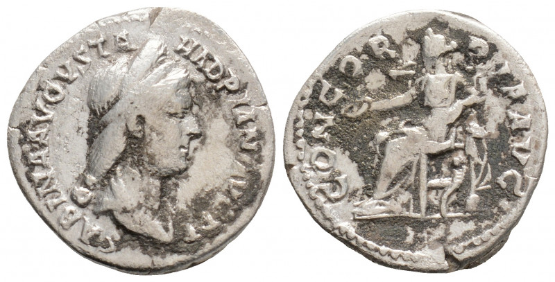 Roman Imperial 
Sabina (138-136/7 AD) Rome
AR Denarius (18.2mm, 2.9g)
Obv: SABIN...