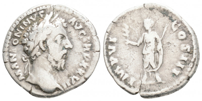 Roman Imperial
Marcus Aurelius (161-180 AD) Rome
AR Denarius (19mm, 2.9g)
Obv: M...