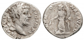 Roman Imperial
Septimius Severus (193-211 AD) Rome
AR Denarius (16..9mm, 2.6g)
Obv: L SEPT SEV PERT AVG IMP X laureate head to right. 
Rev: ANNONAE AV...
