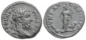 Roman Imperial
Septimius Severus (193-211 AD) Rome
AR Denarius (19.5mm, 3.1g)
Obv: SEVERVS PIVS AVG, laureate head of Septimius Severus right.
Rev: P ...
