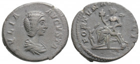 Roman Imperial
Julia Domna (193-217 AD) Rome
AR Denarius (19.4mm, 3g)
Obv: IVLIA AVGVSTA Draped bust of Julia Domna to right. 
Rev: FORTVNAE FELICI Fo...