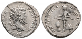 Roman Imperial
Septimus Severus (193-211 AD) Rome
AR Denarius (18.8mm, 2.7g)
Obv: SEVERVS AVG PART MAX. Laureate head right.
Rev: P M TR P VIII COS II...