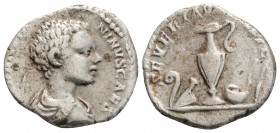 Roman Imperial
Caracalla (197-217 AD) Rome
AR Denarius (17.3mm, 2.9g)
Obv: M AVR ANTONINVS CAES - draped bust of young Caracalla right
Rev: SEVER AVG ...