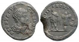 Roman Imperial 
Geta (198-209 AD) Rome
AR Denarius (19.1mm, 4g)
Obv: P SEPT GETA CAES PONT. Bareheaded and draped bust right.
Rev: PRINC IVVENTVTIS. G...