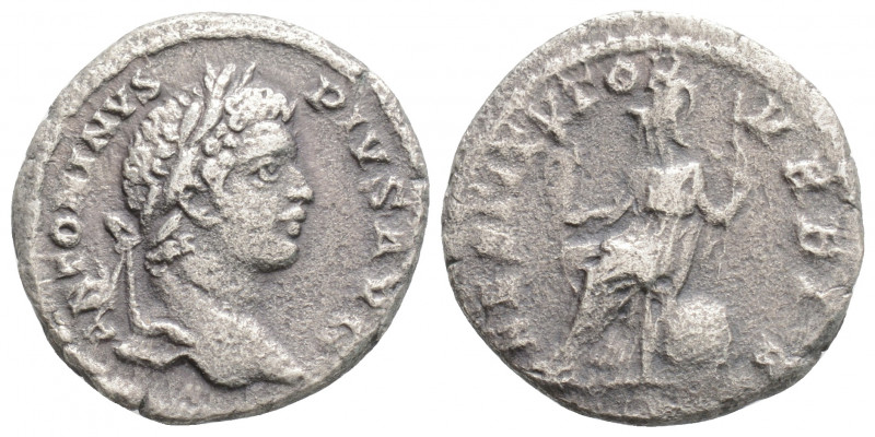 Roman Imperial
Caracalla (198-217 AD) Rome
AR Denarius (18.6mm, 3.3g)
Obv: ANTON...