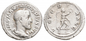 Roman Imperial
Maximinus I (235-238 AD) Rome
AR denarius (20.5mm, 2.8g)
Obv: IMP MAXIMINVS PIVS AVG, laureate, draped, and cuirassed bust of Maximinus...