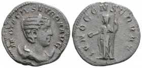Roman Imperial
Otacilia Severa (245-247 AD) Rome
AR Denarius (22.4mm, 3.5g)
Obv: M OTACIL SEVERA AVG legend with draped bust right.
Rev: IVNO CONSERVA...