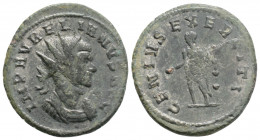 Roman Imperial
Aurelian (270-275 AD) Rome
AR Antoninian (22.4mm, 3.1g)
Obv: IMP AVRELIANVS AVG, radiate, cuirassed bust right.
Rev: GENIVS EXERCITI, G...