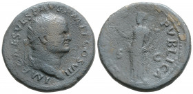 Roman Imperial
Vespasian (69-79 AD) Rome
AE Orichalcum (27.4mm, 13.8g)
Obv: IMP CAES VESP AVG P M TR P COS VII Radiate head of Vespasian to right. 
Re...