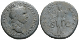Roman Imperial
Titus (79-81 AD) Thrace
AE Sestertius (34mm, 25.4g)
Obv: IMP T CAES DIVI VESP F AVG P M TR P P P COS VIII Laureate head of Titus to rig...