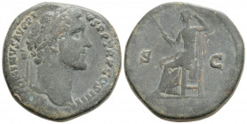 Roman Imperial
Antoninus Pius (138-161AD) Rome
AE Sestertius (31mm, 25.3g)
Obv: ANTONINVS AVG PI - VS P P TR P COS IIII, laureate head right
Rev: Secu...