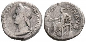 Roman Imperial 
Sabina (Augusta, 138-136/7) Rome
AR Denarius (17.1mm, 2.8g)
Obv: SABINA AVGVSTA HADRIANI AVG P P. Draped bust left.
Rev: CONCORDIA AVG...