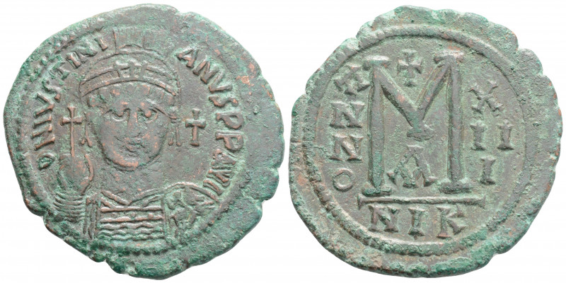 Byzantine 
Justininian I (527-565 AD) Nicomedia
AE Follis (42.4mm, 23.3g)
Obv: J...