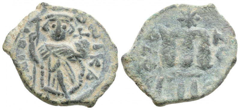 Byzantine
Constans II, (641-668 AD) Constantinople
AE Follis (23mm 4.6g)
Obv: EN...