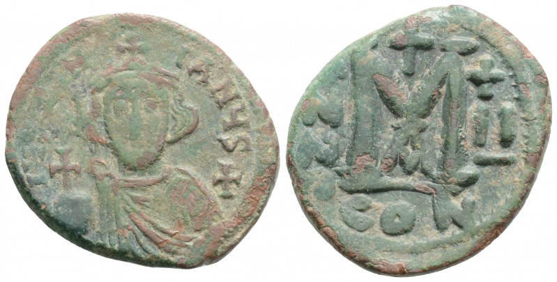 Byzantine
Justinian II (RY 1 = 685/6 AD) Constantinople
AE Nummus (26.9mm, 8.3g)...