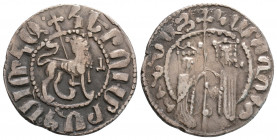 Medieval
Armenia, Cilician Armenia, Hetoum I (1226-1270 AD ) 
AR Tram. (21.1mm, 3.1g)
Obv: Hetoum and Queen Zabel standing facing, holding long cross ...