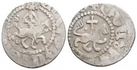Medieval
Armenia, Cilician Armenia, Royal, Levon III (1301-1307 AD) 
AR Tram. (20.2mm, 2.5g)
Obv: Levon III on horseback riding right, head facing, ho...