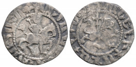 Medieval
Cilician Armenia, Levon III (1301-1307 AD)
AR Tavorkin (20.5mm, 2.2g)
Obv: King on horseback right holding sceptre.
Rev: Crowned lion standin...