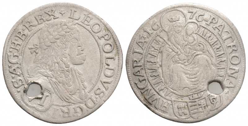 Medieval
HOLY ROMAN EMPIRE. Leopold I (1658-1705). VI Kreuzer (1676)
( 26.3 mm, ...