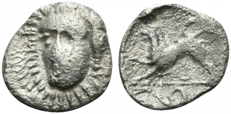 Southern Campania, Phistelia, c. 325-275 BC. AR Obol (11mm, 0.54g, 7h). Female h...