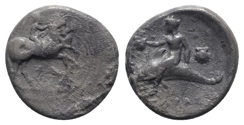 Southern Apulia, Tarentum, c. 365-355 BC. AR Nomos (21mm, 7.12g, 12h). Youth on ...