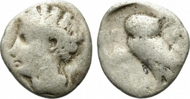 Northern Lucania, Velia, c. 440-400 BC. AR Drachm (17mm, 3.66g, 12h). Head of ny...
