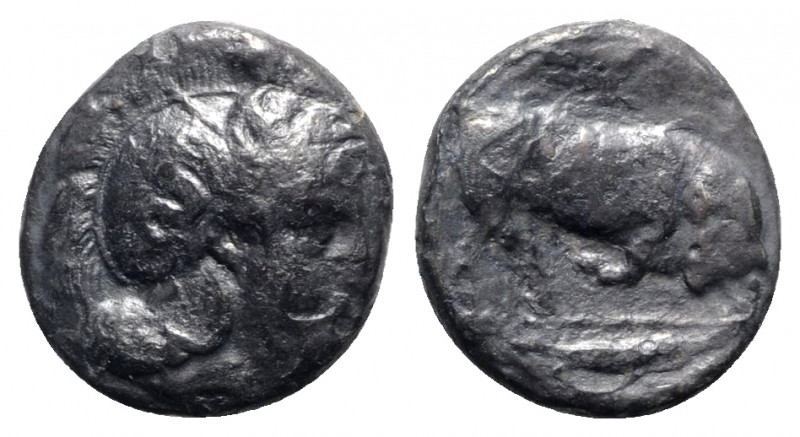 Southern Lucania, Thourioi, c. 400-350 BC. AR Stater (20mm, 6.83g, 12h). Head of...