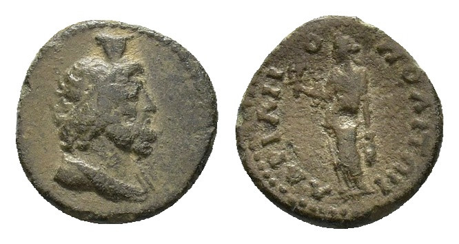 Thrace, Hadrianopolis, c. AD 150-200. Æ (17mm, 2.96g). Draped bust of Serapis, w...
