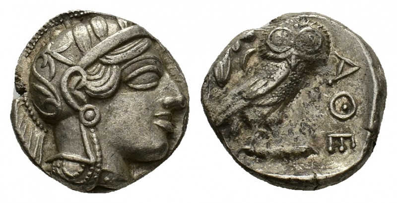 Attica, Athens, c. 454-404 BC; AR Tetradrachm (23,41 mm, 17,18 g); Helmeted head...