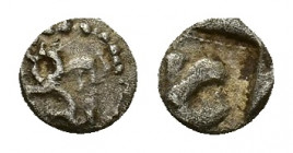 Asia Minor, Uncertain, c. 5th century BC. AR Diobol (8mm, 0.94g). Lion head(?). R/ Hippocamp(?). Good Fine
