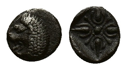 Satraps of Caria. Hekatomnos, c. 392/1-377/6 BC. Obol (8,25 mm, 1,02 g). Head an...