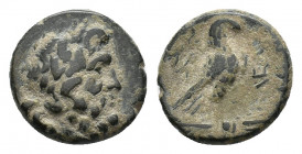 Phrygia, Amorion, 2nd-1st centuries BC. Æ (18,62 mm, 7,00 g). Klean-, magistrate. Laureate head of Zeus r. R/ Eagle standing r. on thunderbolt; in l. ...