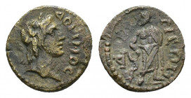 Phrygia, Docimeium, time of the Antonines, AD 138-192. Æ Assarion (19,51 mm, 5.14 g). Pseudo-autonomous issue. Laureate head of the eponymous founder ...