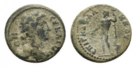 Phrygia. Eukarpeia. Pseudo-autonomous issue, time of Antoninus Pius, AD 138-161. Æ (18,01 mm, 3,84 g).
Draped bust of Dionysus r., wearing ivy wreath....