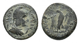 Phrygia, Laodicea ad Lycum, time of Tiberius, AD 13-37. Æ (19,95 mm, 5,22 g). Pseudo-autonomous issue. Dioskurides magistrate. Laureate and draped bus...
