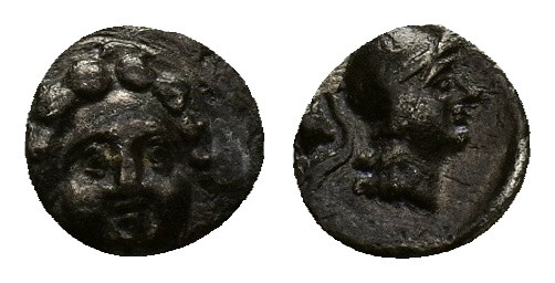 Pisidia, Selge, c. 350-300 BC. AR Obol (9,48 mm, 0,82 g). Facing gorgoneion. R/ ...