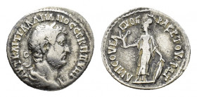 Pontus, Amisos. Hadrian (117-138). AR Drachm (18,28 mm, 3,22 g). Dated CY 163 (AD 131/2). Laureate head r. R/ Athena standing l., holding crowning Nik...