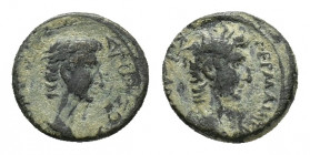 Lydia, Sardis. Germanicus and Drusus (15 BC-AD 19). Æ (14,38 mm, 3,08 g). Bare head of Germanicus r. R/ Bare head of Drusus r. RPC I, 2992; BMC 110-11...