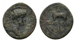 Lydia. Thyatira. Nero (AD 54-68). Æ (17,06 mm, 2,93 g). Bare-headed and draped bust r. / Double-axe. RPC 2381; SNG Cop. 595; SNG von Aulock 4268. Very...