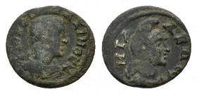 Phrygia, Midaeum. Gordian III (?), AD 238-244. Æ (19,79 mm, 4,03 g). Laureate and draped bust r. R/ Draped bust of King Midas to right, wearing Phrygi...
